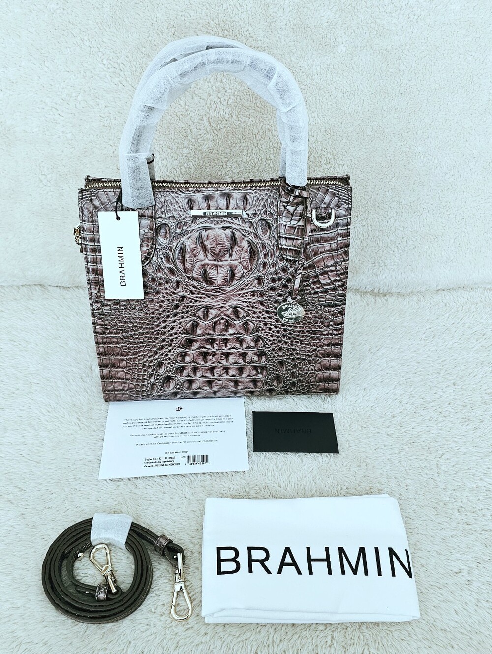 NWT Brahmin SMOKEY TAUPE Small Caroline